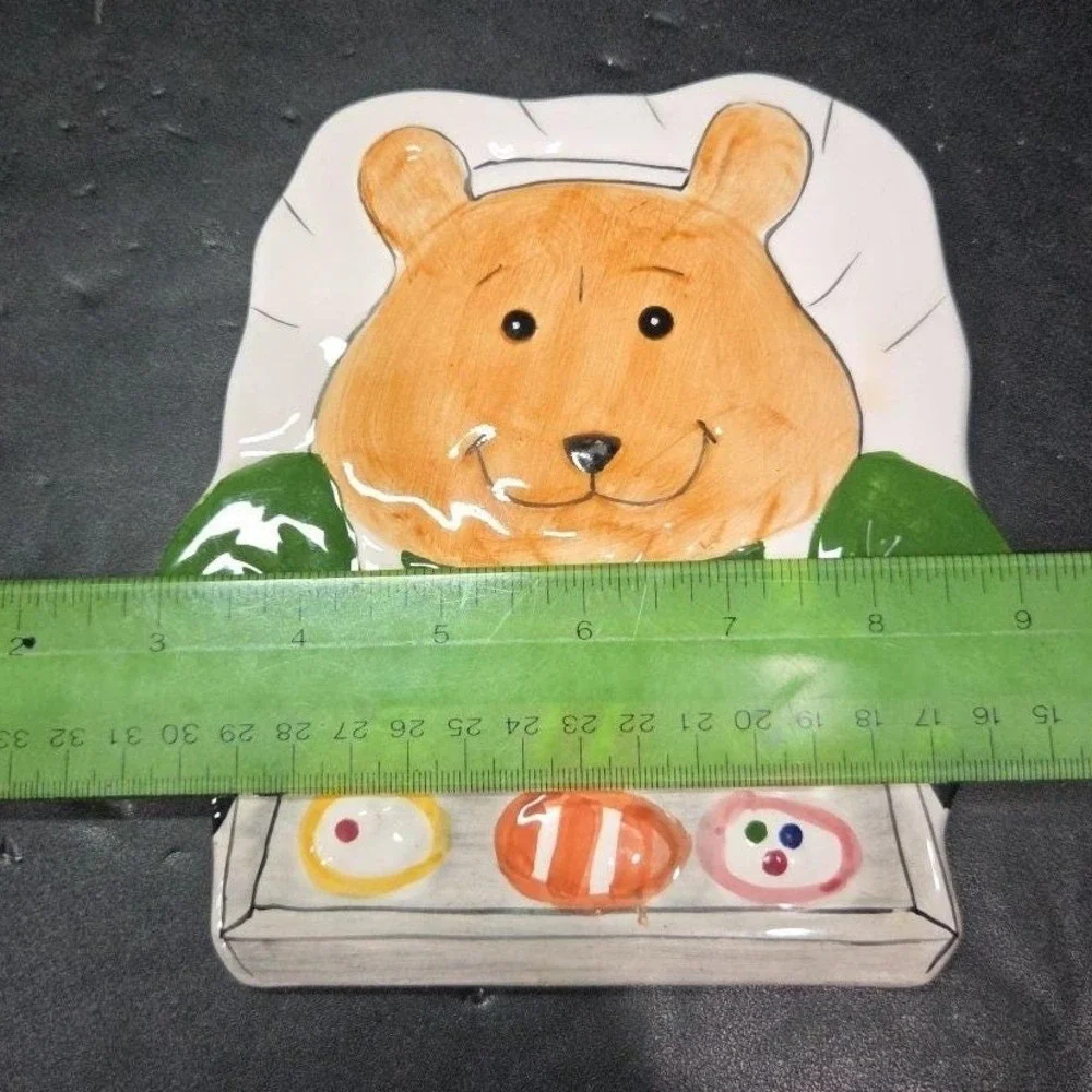 Bear Baking Design Hotplate,  Hand-Painted Ceramic‎ Kitchen Trivet, Accessory